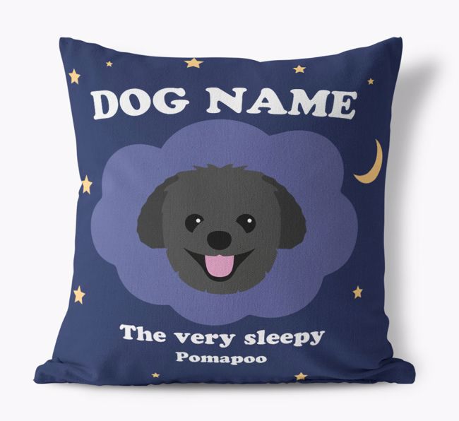 Very Sleepy: Personalised {breedFullName} Canvas Cushion